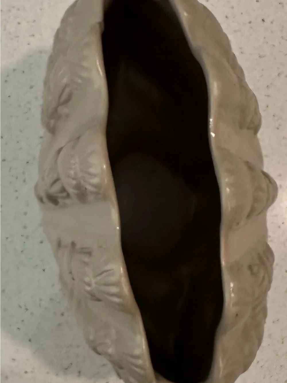 Neutral Shell Ceramic Vase by